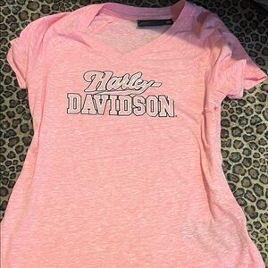 Y2K pink Harley Davidson tee